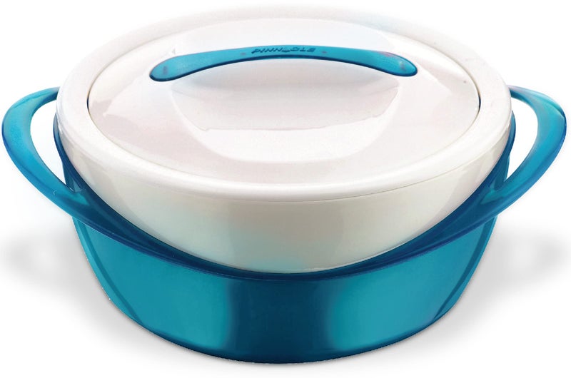 Pinnacle Large Insulated Casserole Dish with Lid 3.6 qt. Elegant Hot Pot Food Warmer/Cooler -Thermal Soup/Salad Serving Bowl Stainless Steel Hot Food Containerâ€“Best Gift Set for Moms, Holidays - Teal - Image 1